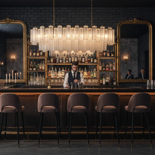 Modern Linear Glass Chandelier