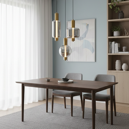 3 Light Smoke Glass Pendant Light