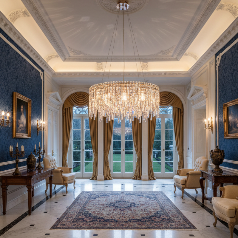 Crystal Cascade Chandelier 75 CM