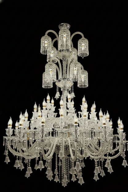 Masterpiece Crystal Double Height Chandelier