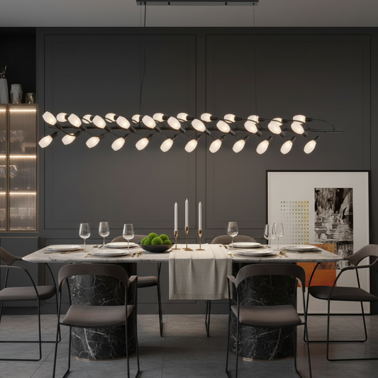 Orbit Black Linear Chandelier