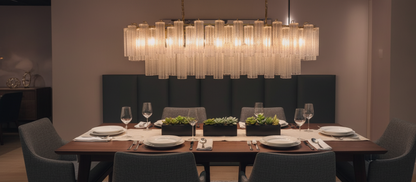 Modern Linear Glass Chandelier