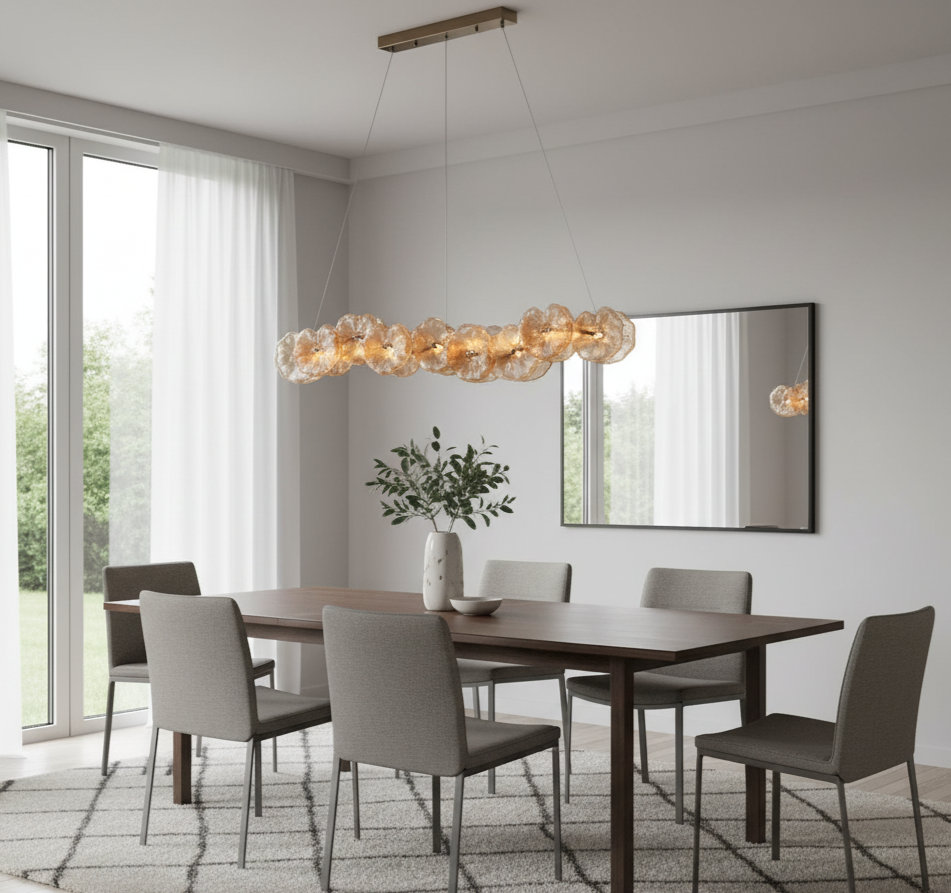 Modern Linear Flower Led Chandelier