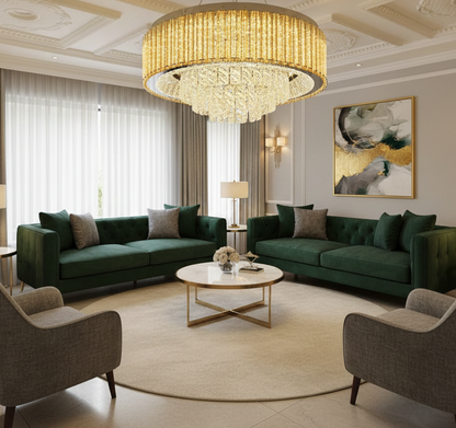 Gilded Crystal Chandelier