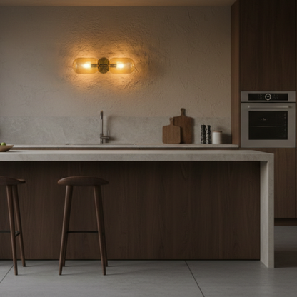 Modern Double Glass Wall Light