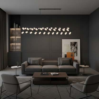 Orbit Black Linear Chandelier