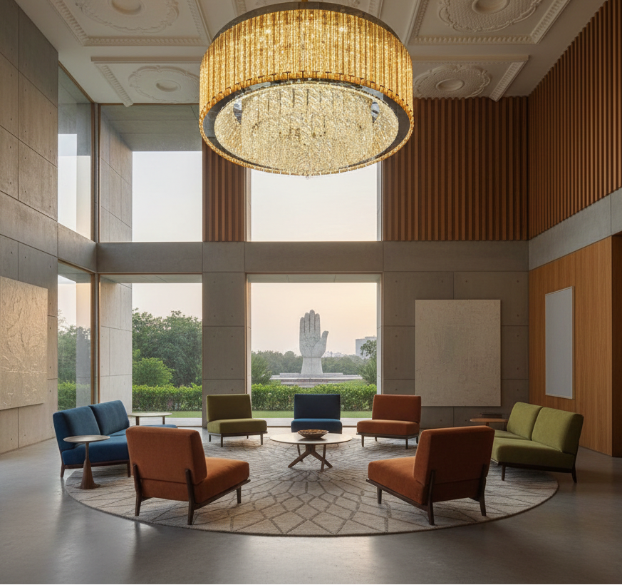 Gilded Crystal Chandelier