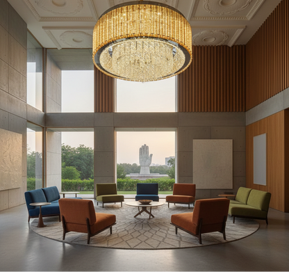 Gilded Crystal Chandelier