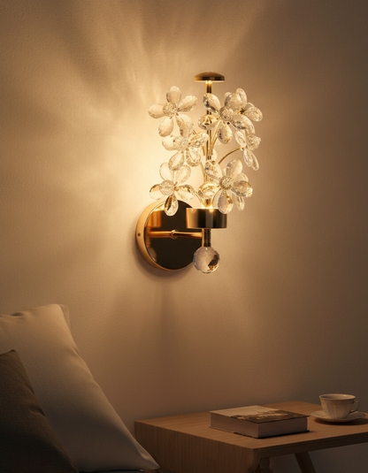Crystal Bloom Led Wall Light