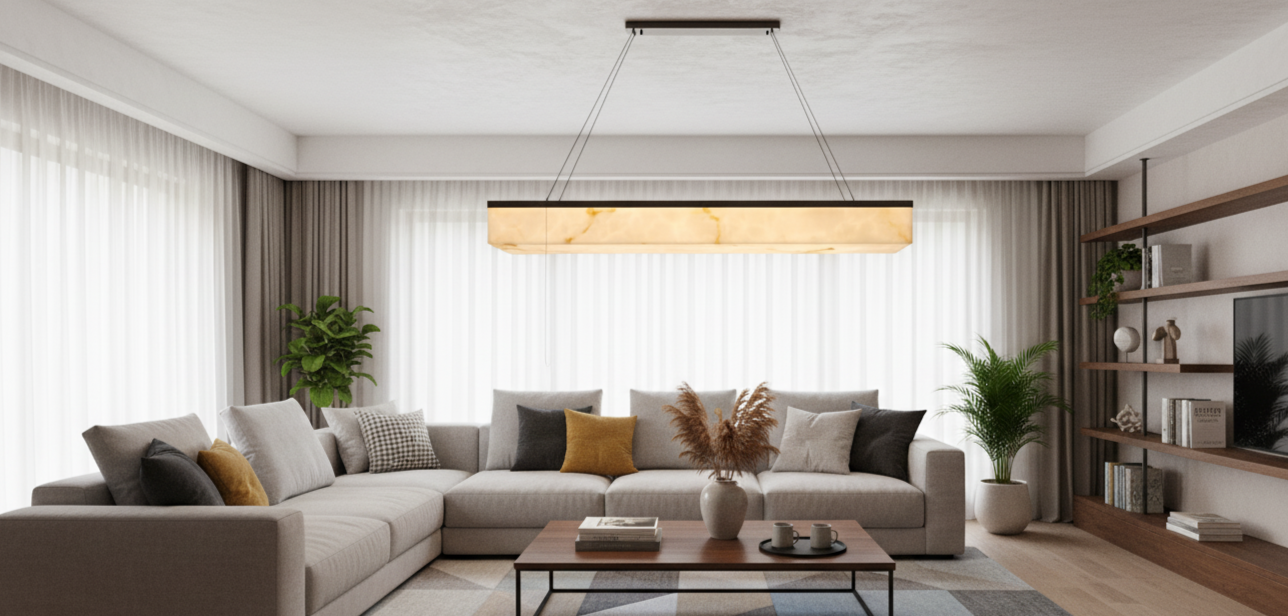 Alabaster Linear Led Chandelier