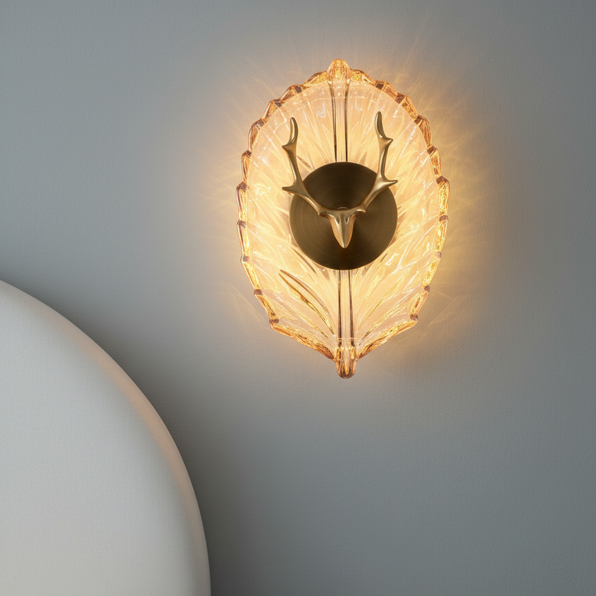 Modern Deer Head Wall Light