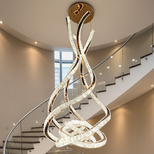 Stello Lotus LED Double Height Chandelier