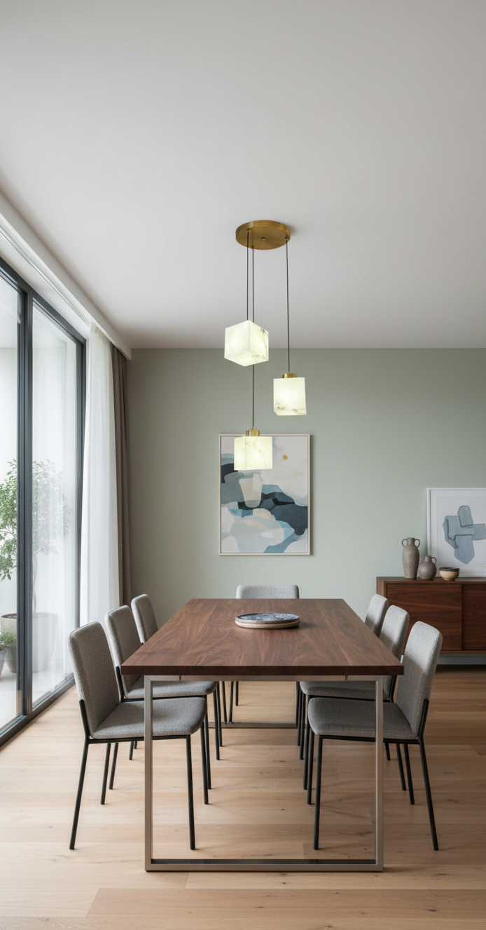 3 Light Marble Pendant Light