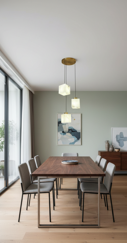 3 Light Marble Pendant Light