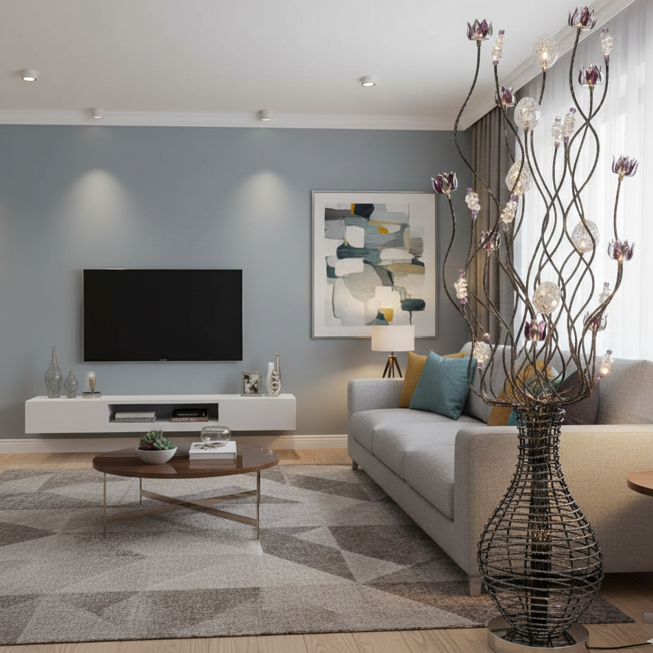 Viola Crystal Floor Lamp