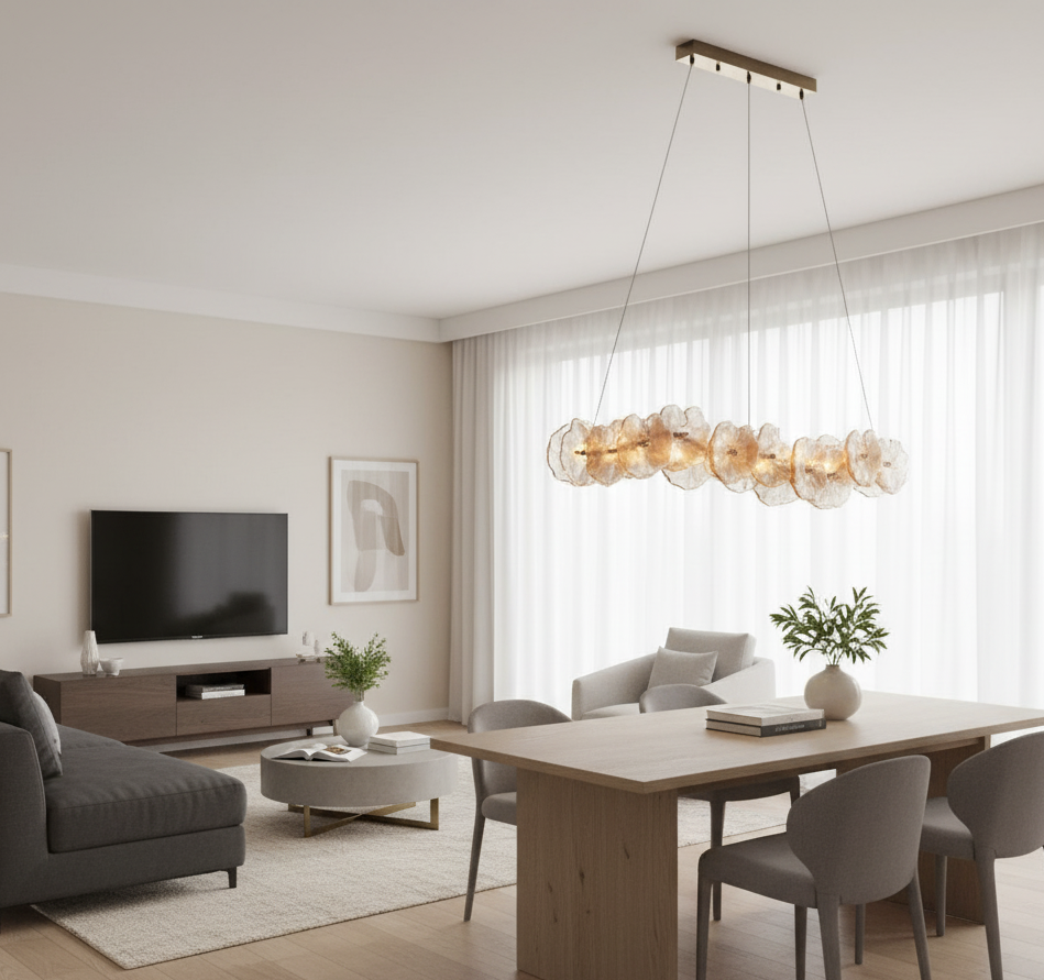 Modern Linear Flower Led Chandelier