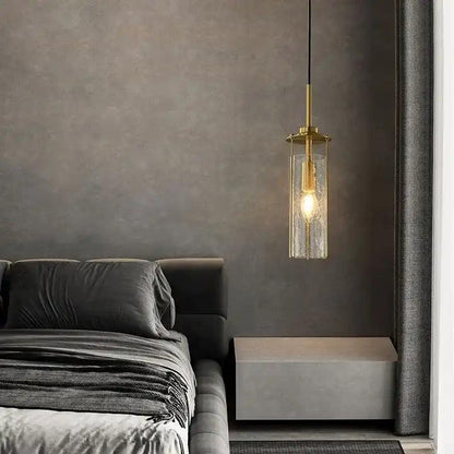Cascade Glass Pendant – Minimalist Brilliance with Golden Accents