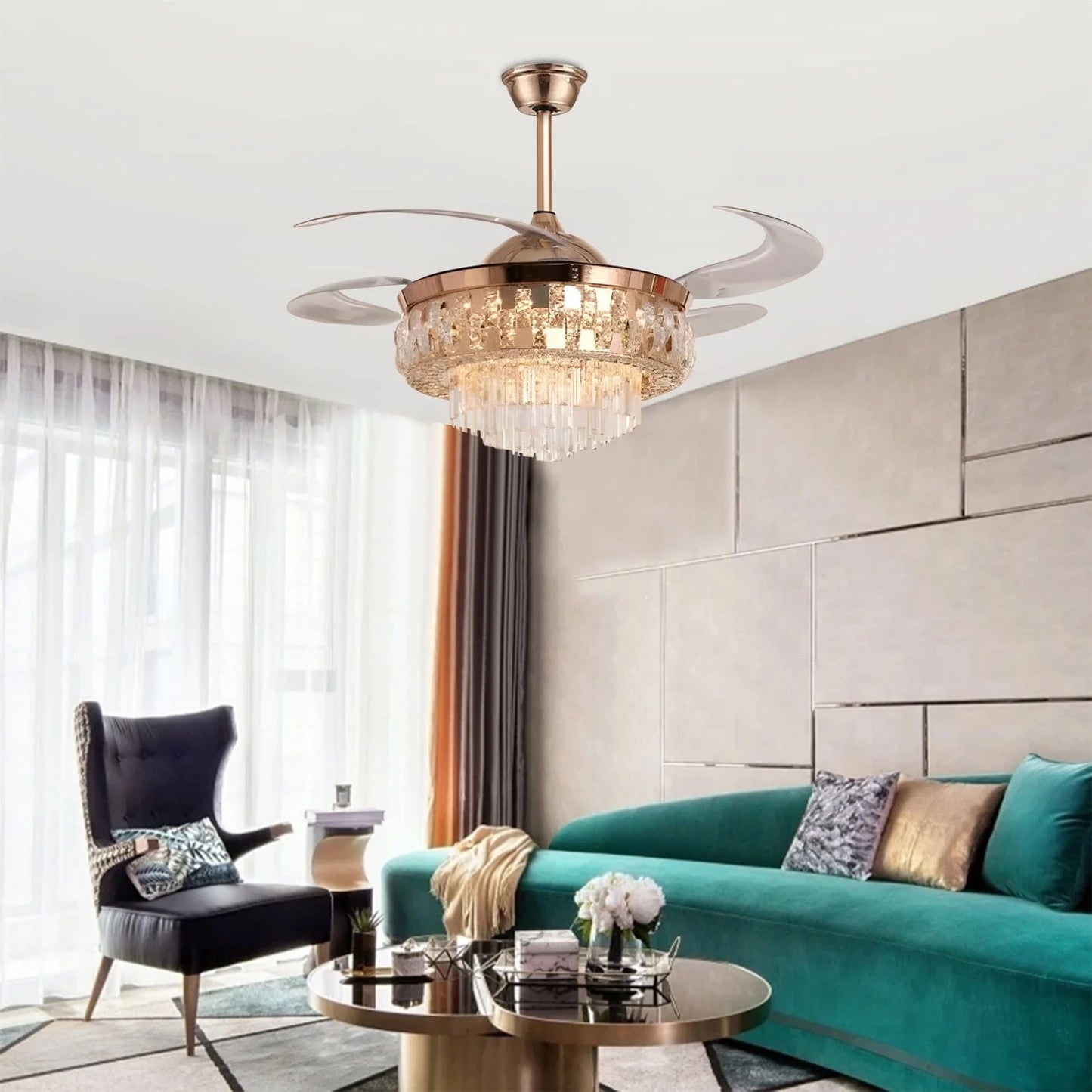 Lux Chandelier Ceiling Fan