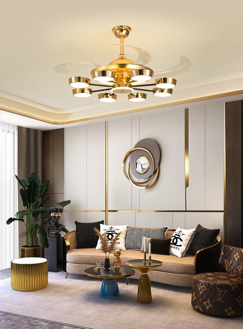 Rings Ceiling Fan Chandelier