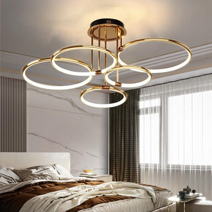 5 Light Modern LED Ring Chandelier