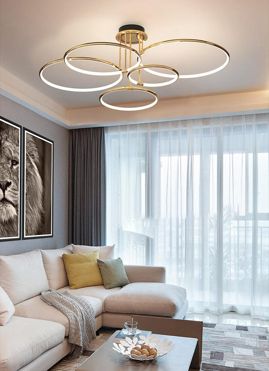 5 Light Modern LED Ring Chandelier