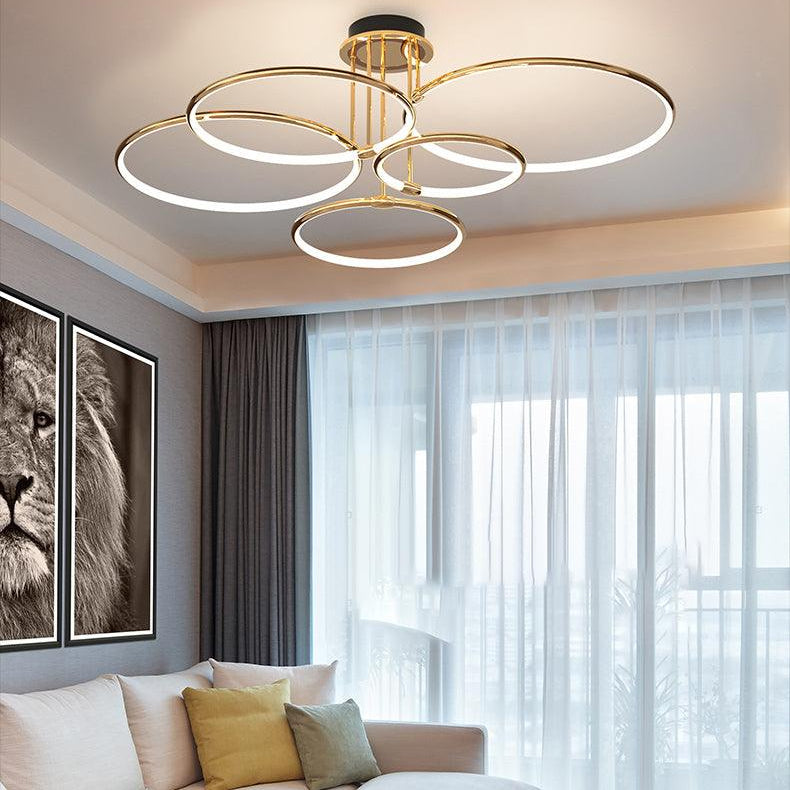 5 Light Modern LED Ring Chandelier