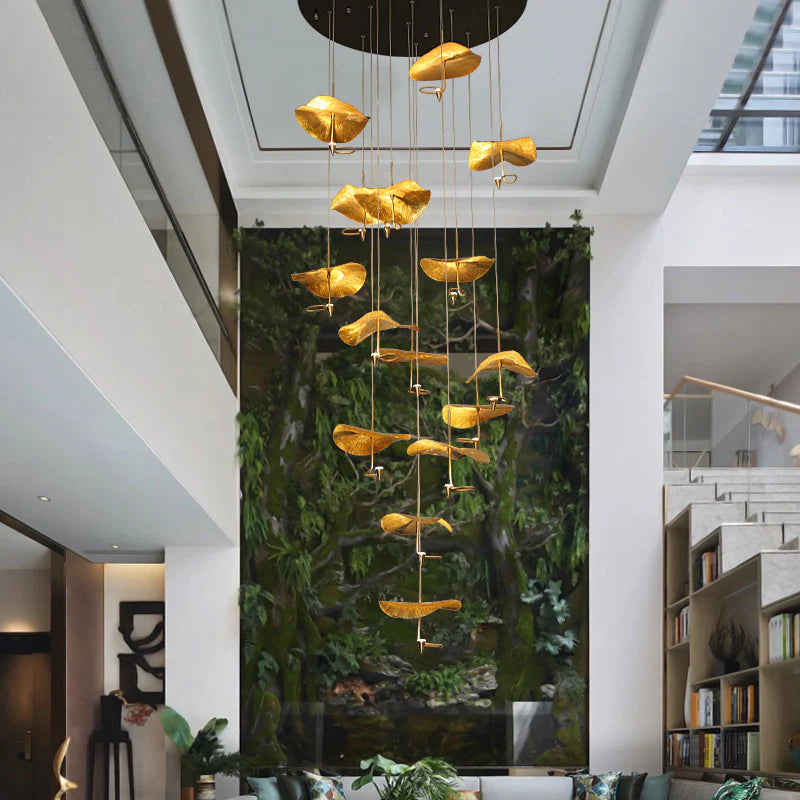 Modern Meteor Double Height Chandelier