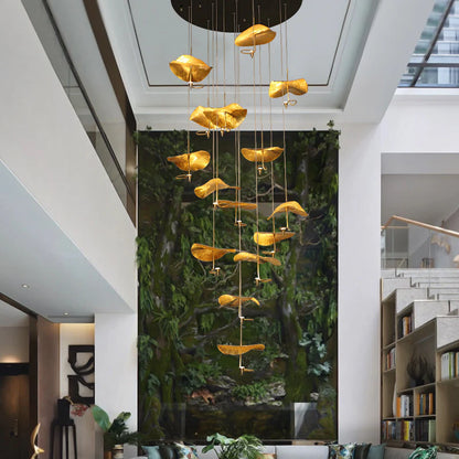 Modern Meteor Double Height Chandelier