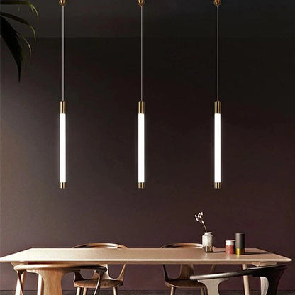 Modern LED Gold Long Pendant Light