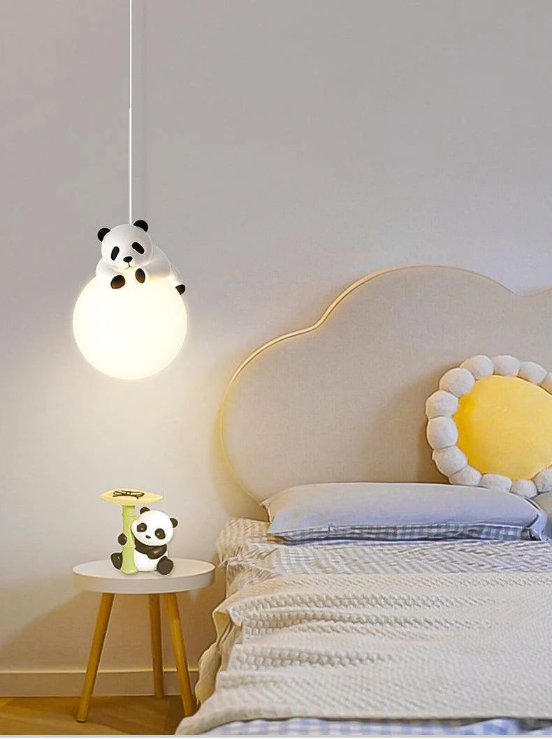 Cute Panda Pendant Night Light – Soft LED Bedside Lamp for Kids Room & Nursery