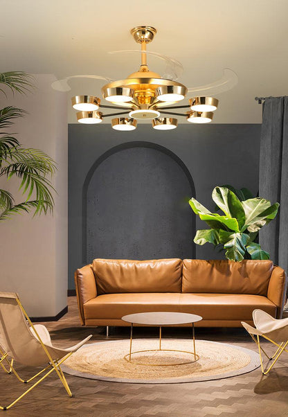 Rings Ceiling Fan Chandelier