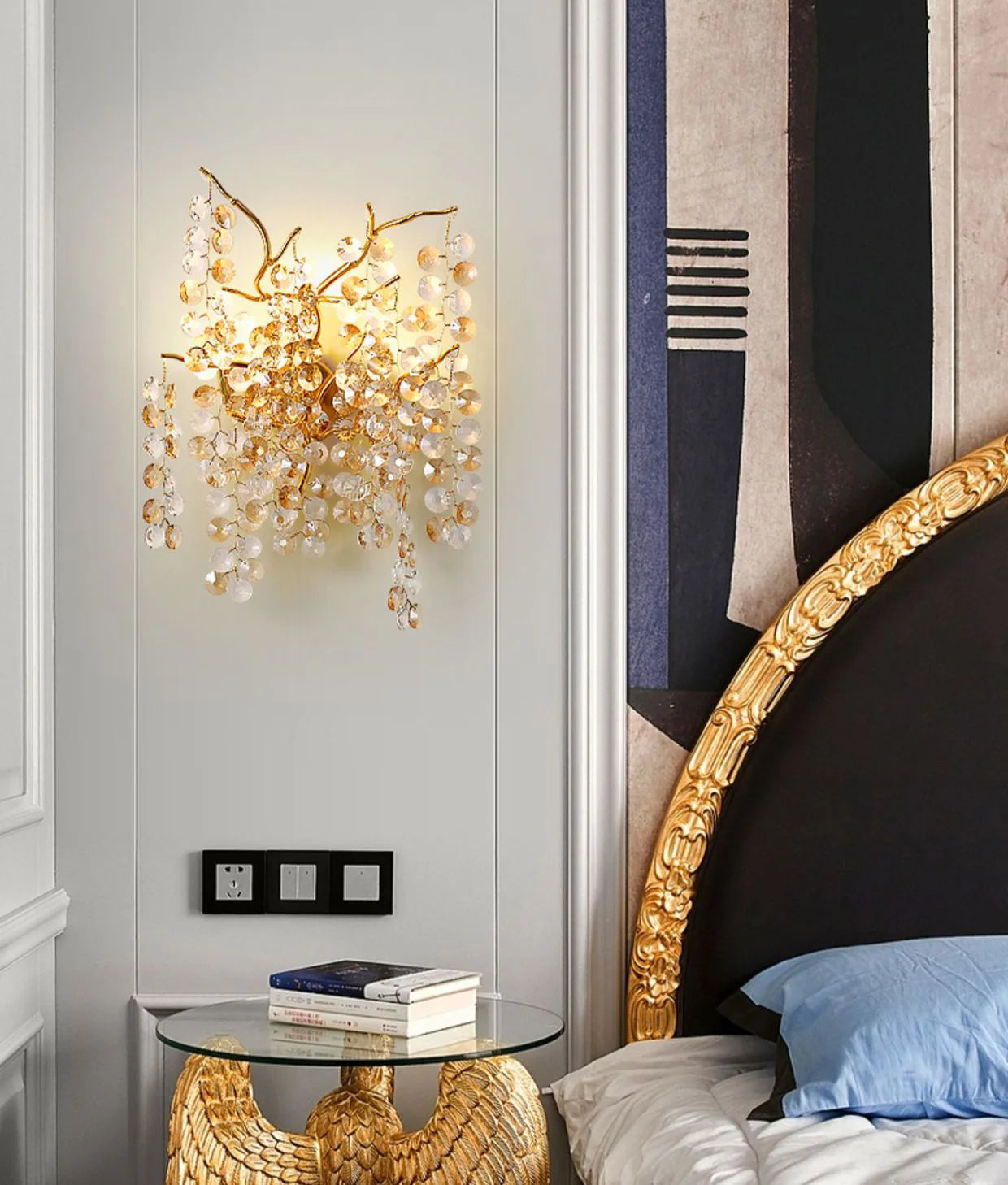 Elowen Crystal Branch Wall Light – Nature-Inspired Luxury