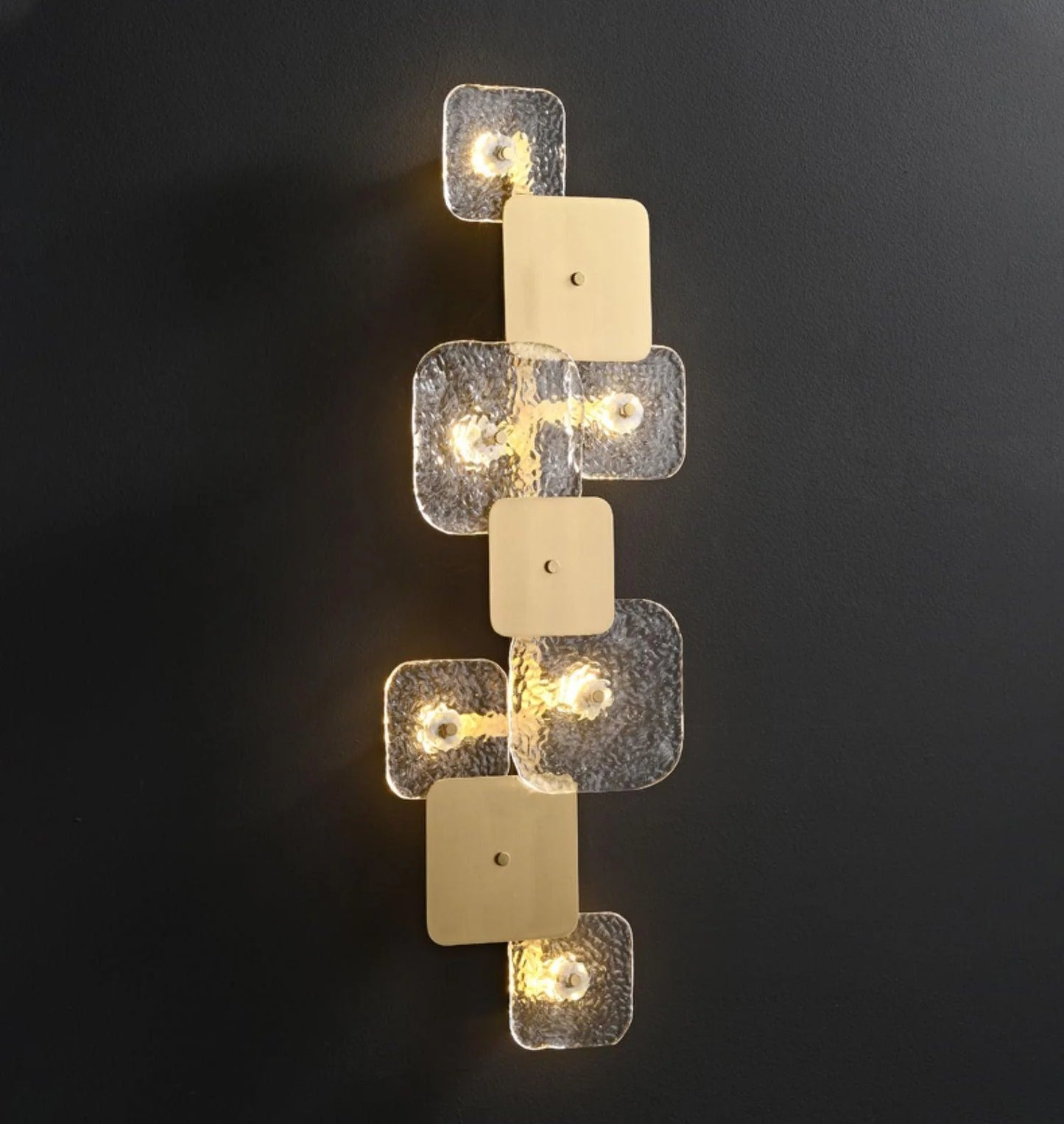 Aurora Cascade Wall Light – Textured Elegance in Modular Form