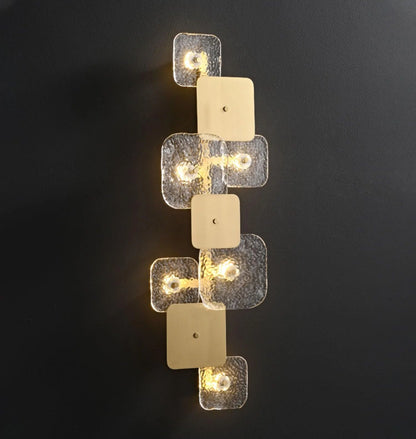 Aurora Cascade Wall Light – Textured Elegance in Modular Form