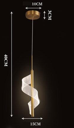 Led Pendant Light Acrylic Curvy Pendant Light