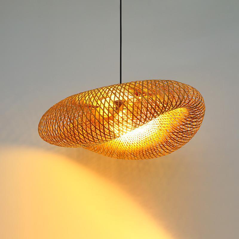 Rattan Bamboo Beige Pendant Light
