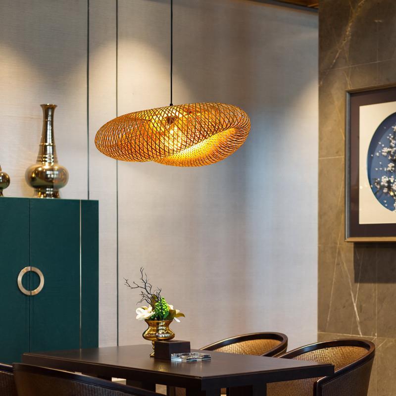 Rattan Bamboo Beige Pendant Light