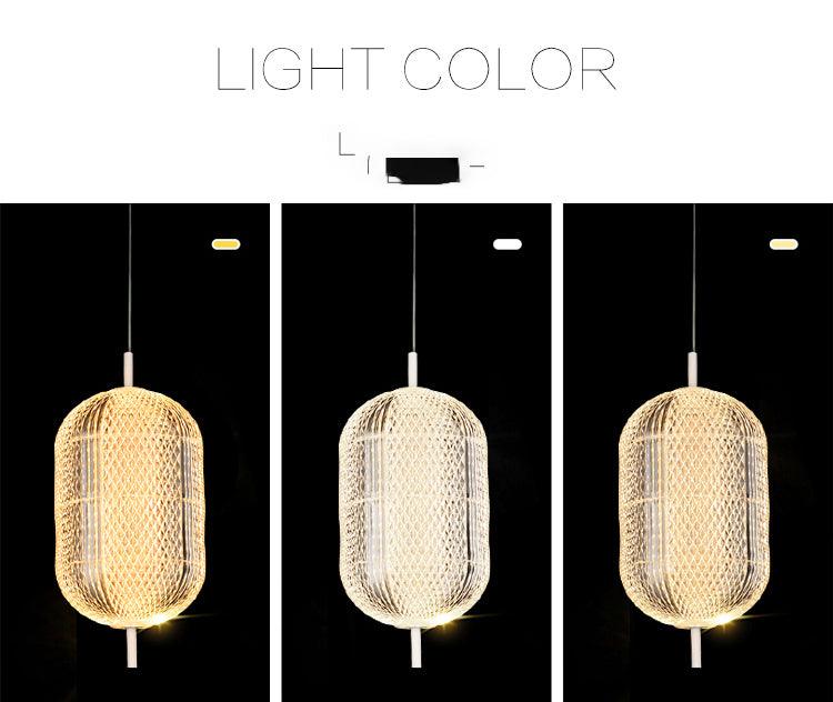 Modern Crystal Mesh Pendant Light – Elegant Bedside Hanging Lamp