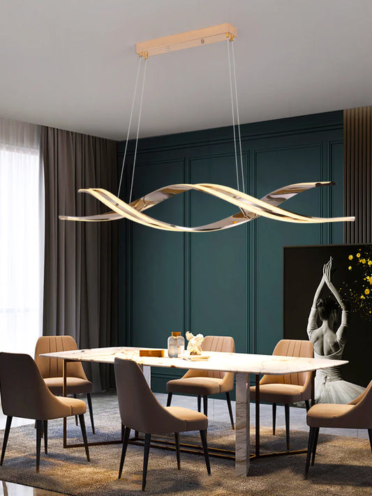 Modern Gold LED Chandelier