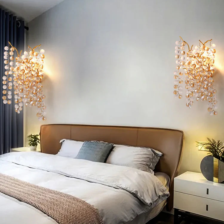 Elowen Crystal Branch Wall Light – Nature-Inspired Luxury