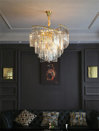 Modern 60 CM Gold Crystal Chandelier – Warm White