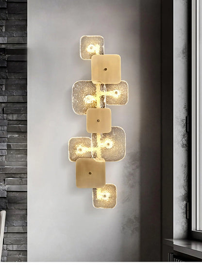 Aurora Cascade Wall Light – Textured Elegance in Modular Form
