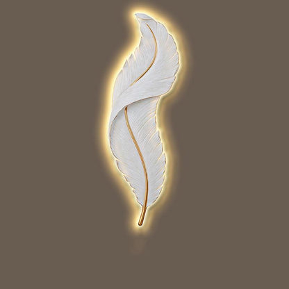 600MM White Feather LED Wall Light