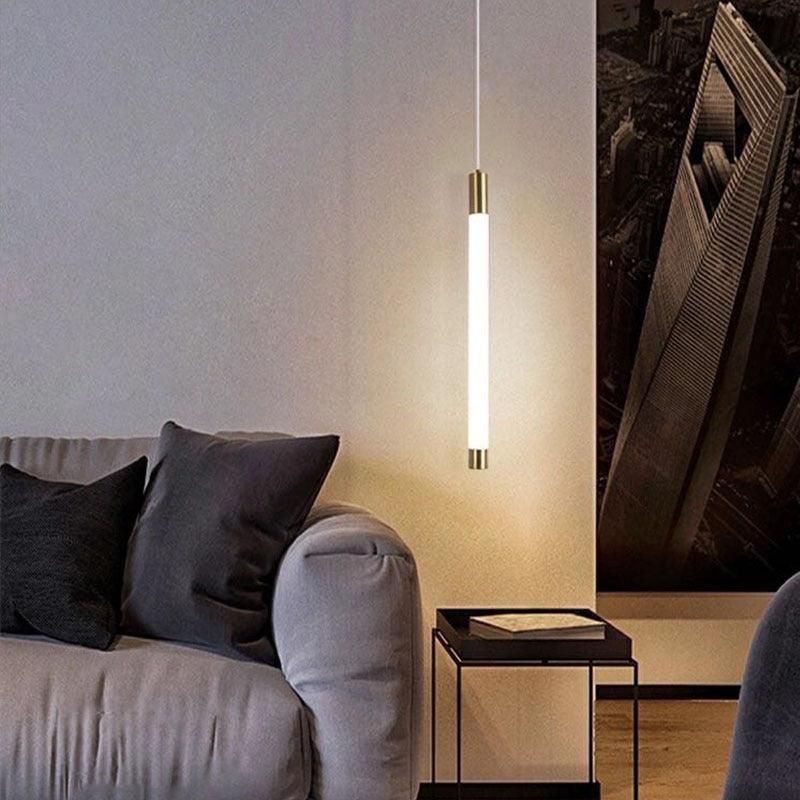 Modern LED Gold Long Pendant Light
