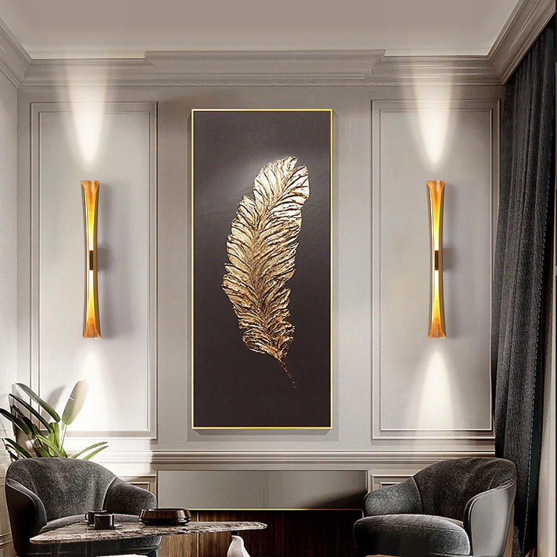 60 CM LED Gold Long Metal Wall Light