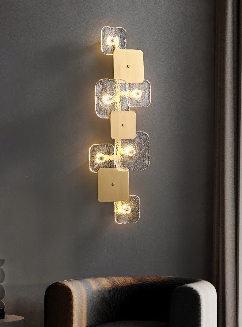 Aurora Cascade Wall Light – Textured Elegance in Modular Form
