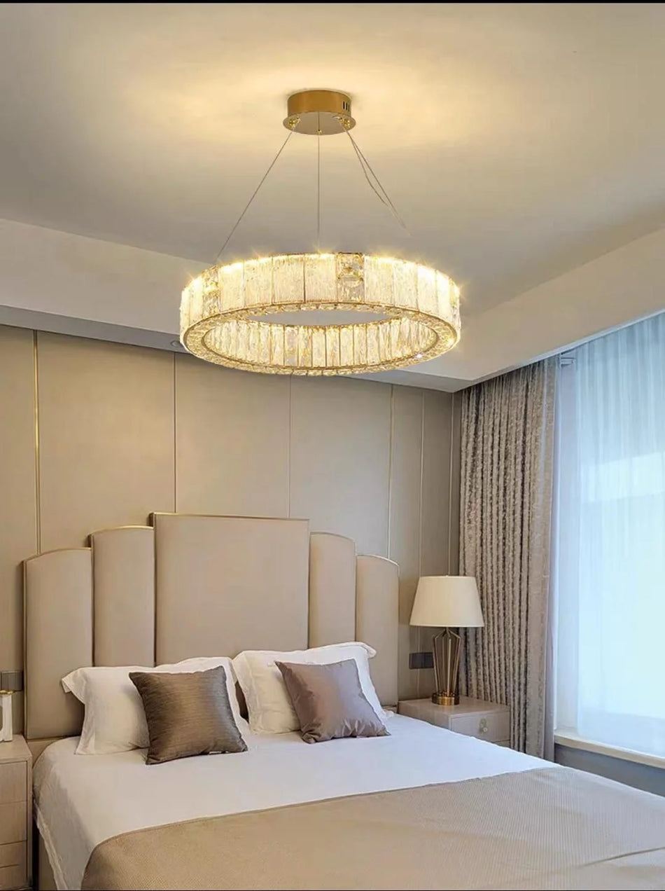 CRYSTAL RINGS CHANDELIER