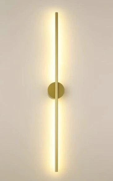 Halo Beam Wall Light – Sleek Gold Vertical Glow