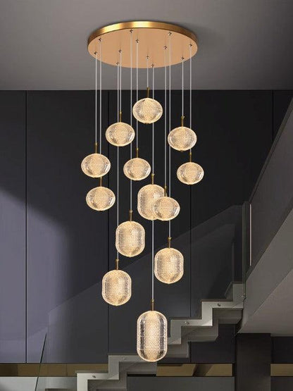 16-LIGHT LED DOUBLE HEIGHT CHANDELIER