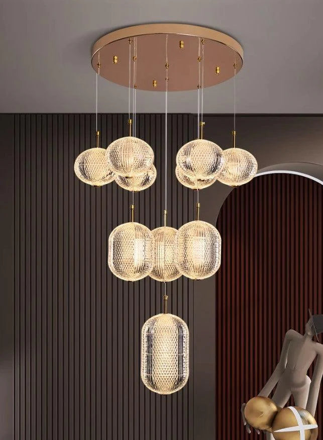 16-LIGHT LED DOUBLE HEIGHT CHANDELIER